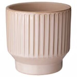 IKEA HONUNGSPALM Beige 3.75" Stoneware Pot Retro Style All-Weather Durability